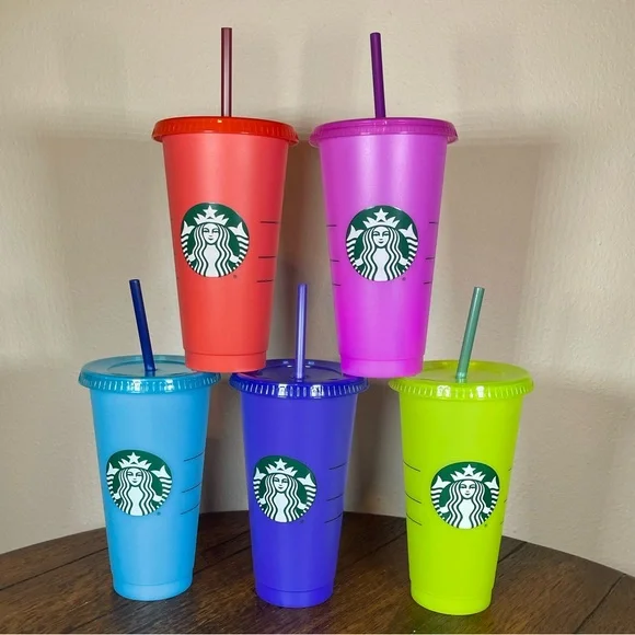 Starbucks | Other | New Starbucks Color Changing Reusable 5 Cold Cups Set |  Poshmark